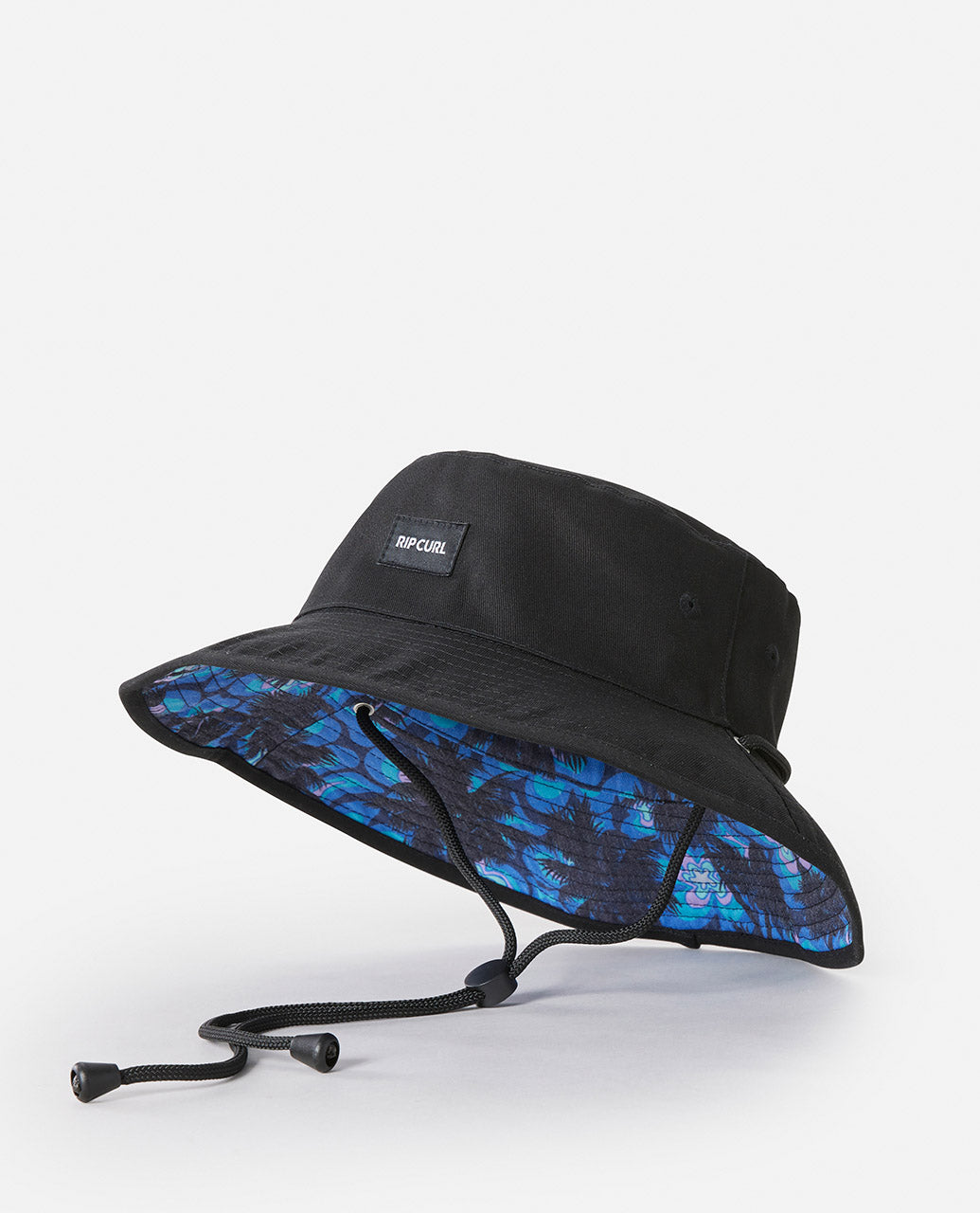 REVO VALLEY MID BRIM HAT - reversible sun hat - black