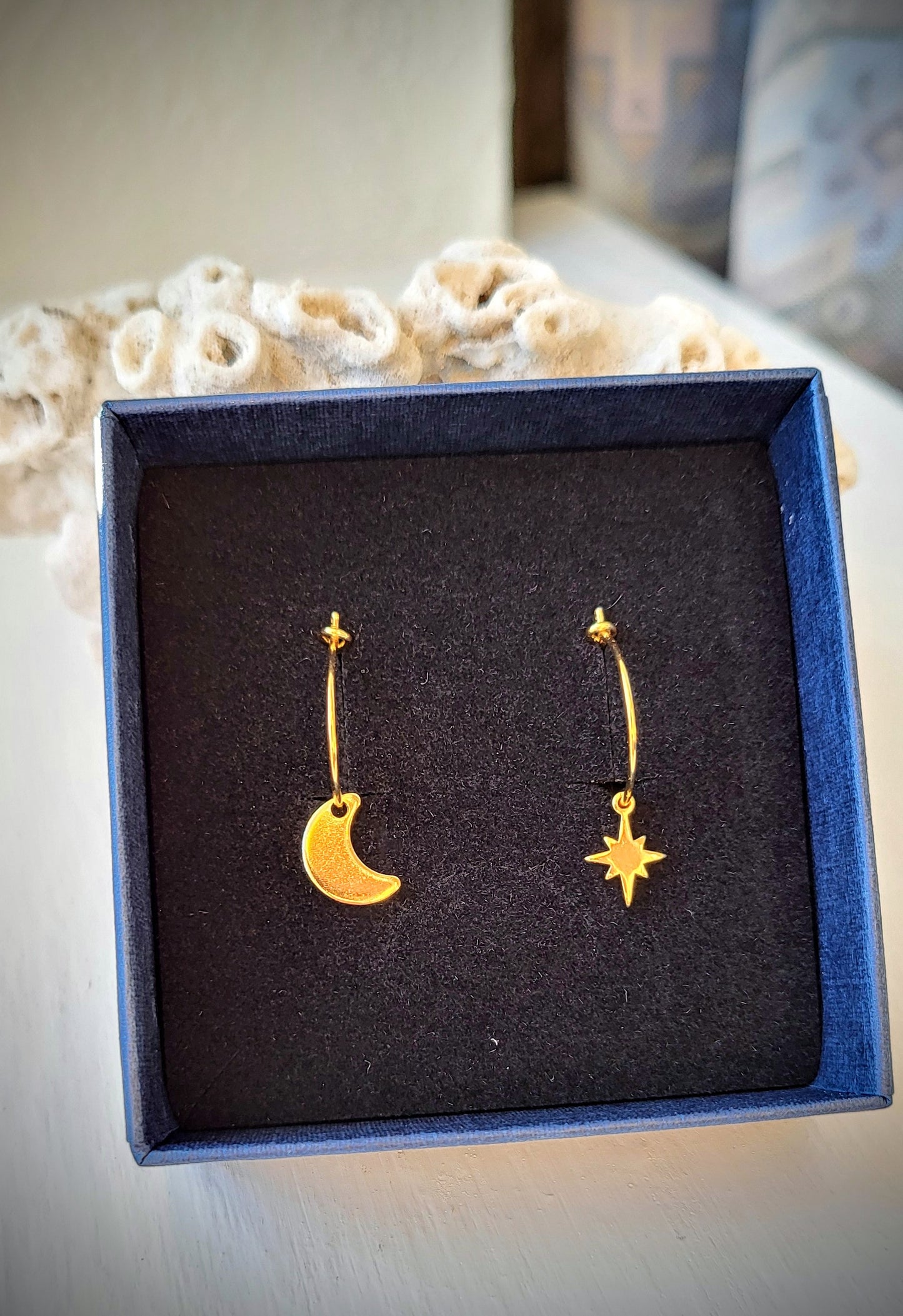 Mini Hoop Moon & North Star 🌟