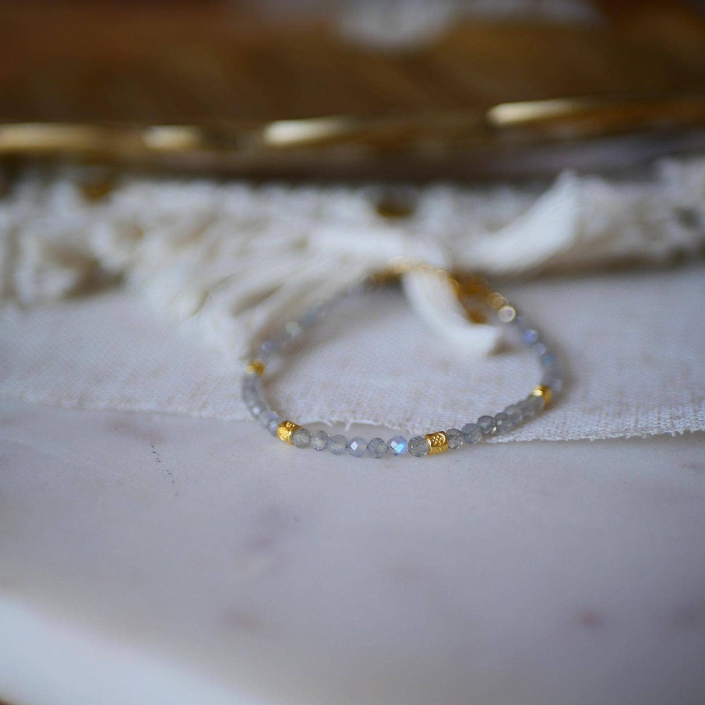 "Riptide" bracelet with Labradorite.