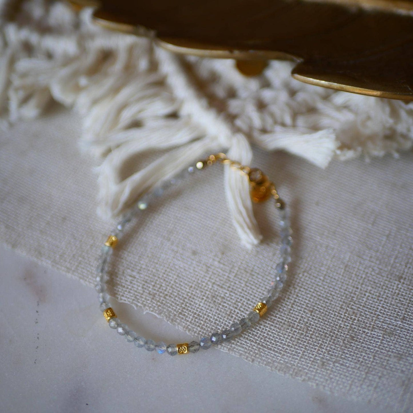 "Riptide" bracelet with Labradorite.