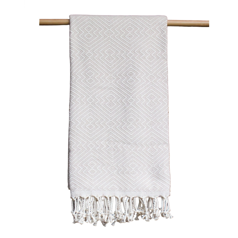 Hammam towel beige - diamond pattern