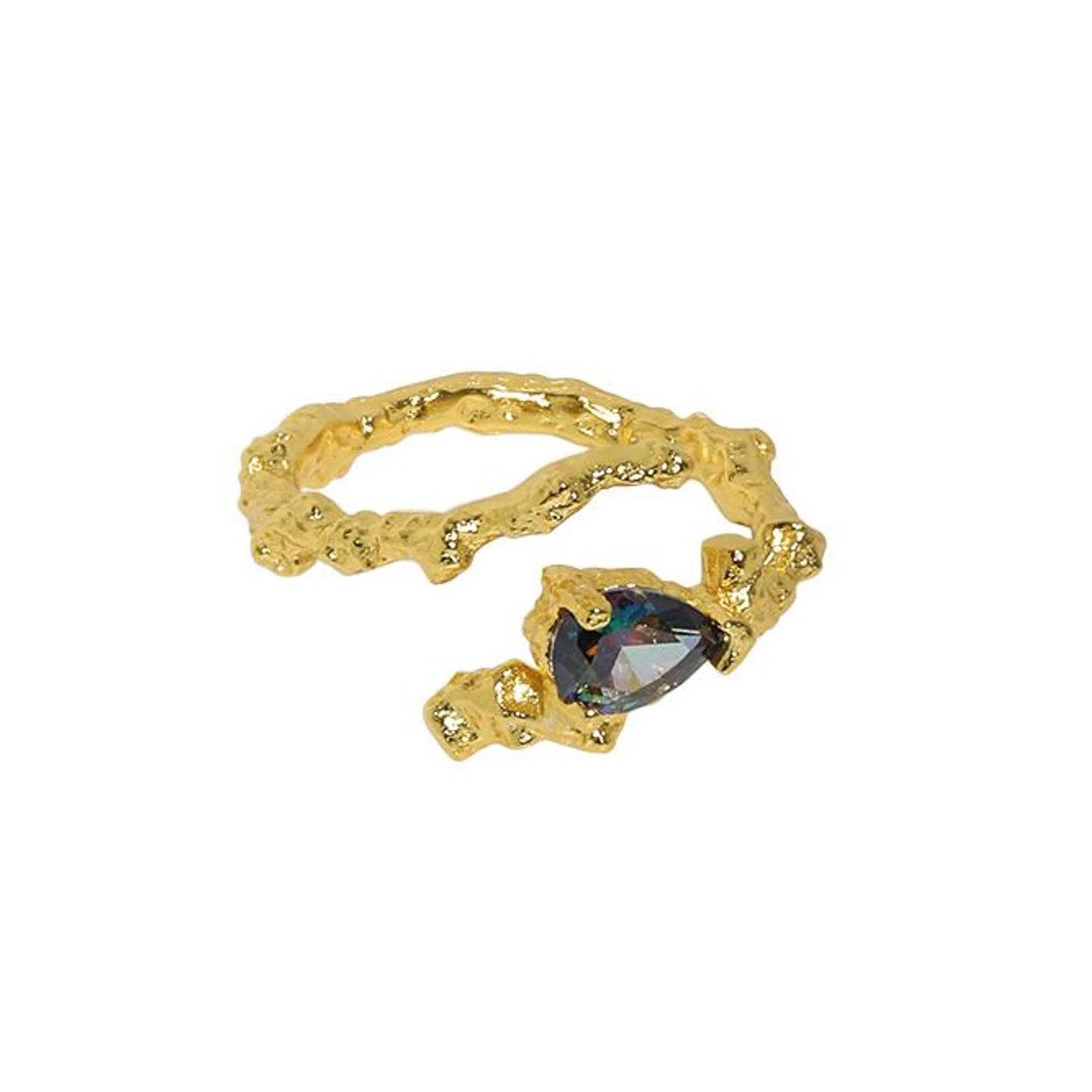 Marina ring med alexandrite sten - Guld