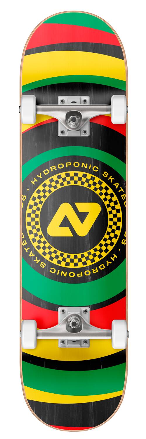 HYDROPONIC CIRCULAR COMPLETE SKATEBOARD - Rasta Color