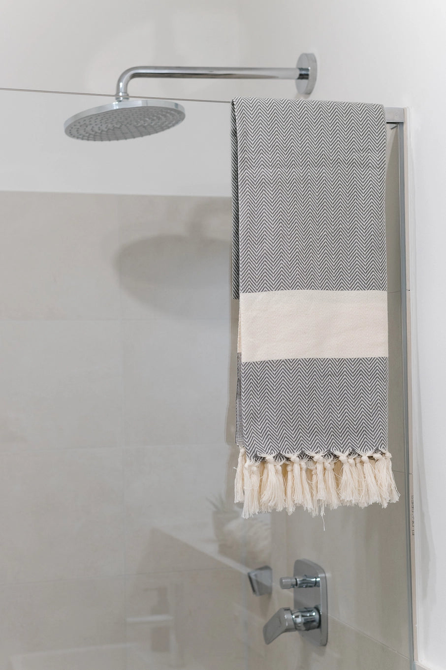 Hamam håndklæde mørk grå - sildeben