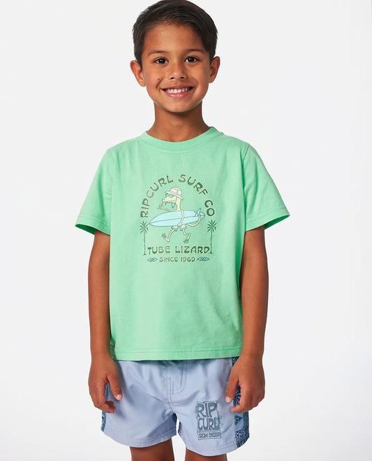 Surf lizard kids tee