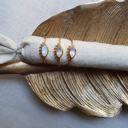 "Iris" ring med månesten🌜🧜🏻‍♀️