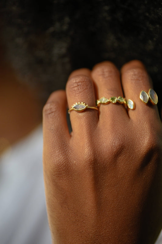 "Iris" ring med månesten🌜🧜🏻‍♀️
